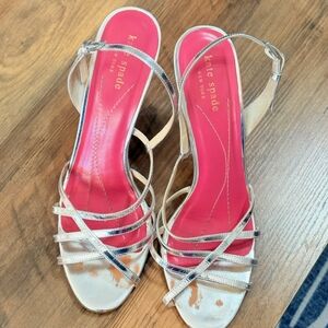 Kate Spade Silver Strappy Sandals